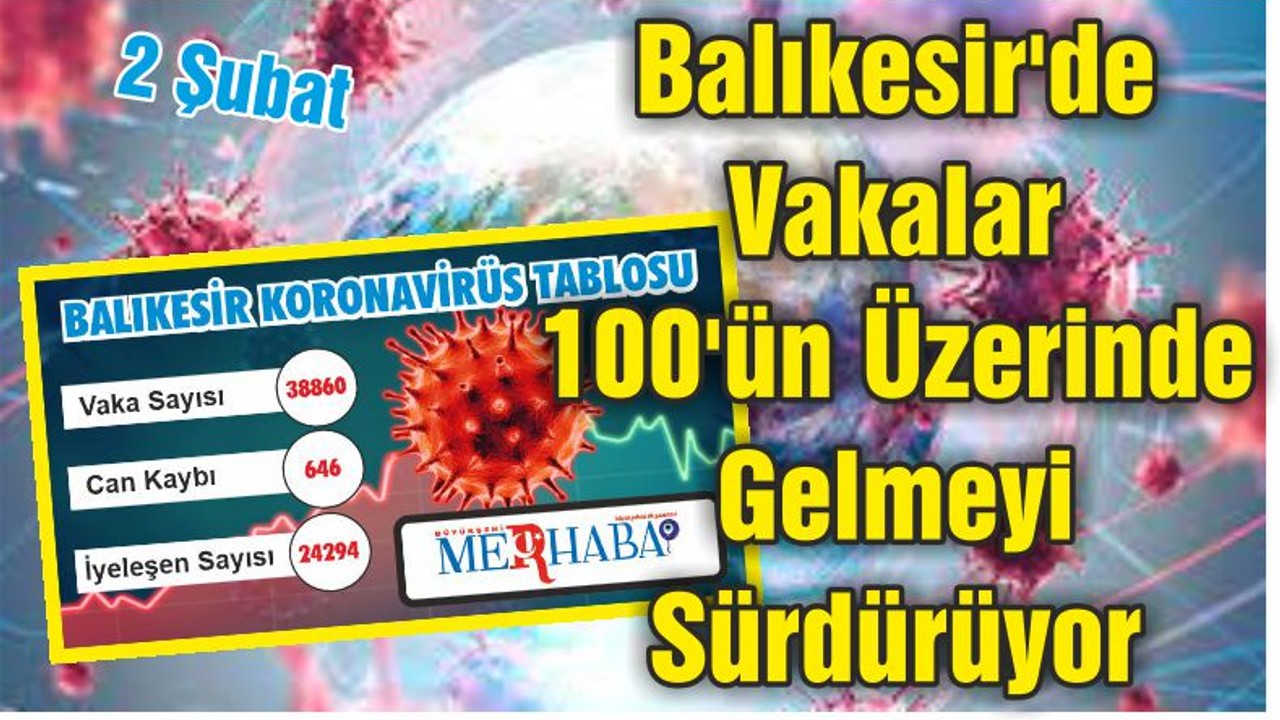 Balıkesir'de Vakalar 100'ün Üzerinde Gelmeyi Sürdürüyor