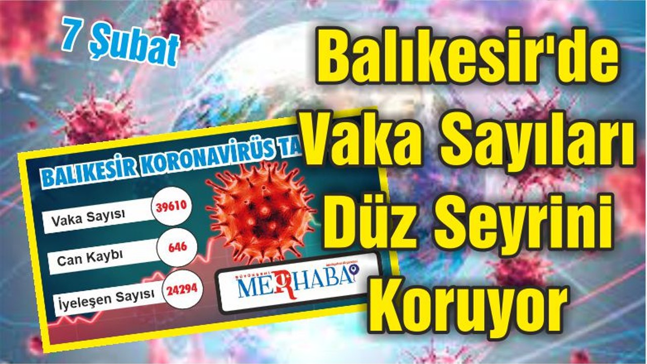 Balıkesir'de Vaka Sayıları Düz Seyrini Koruyor