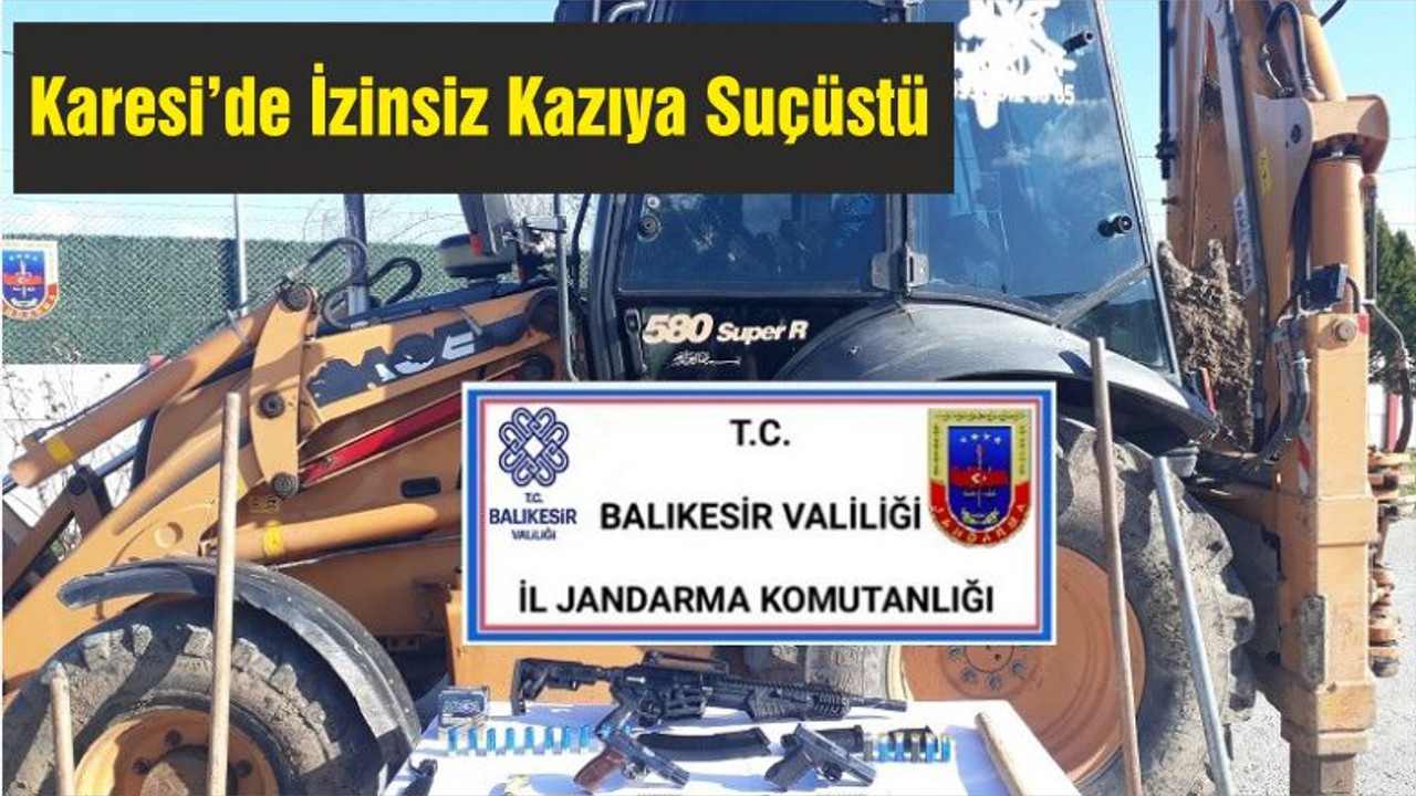 Karesi’de İzinsiz Kazıya Suçüstü