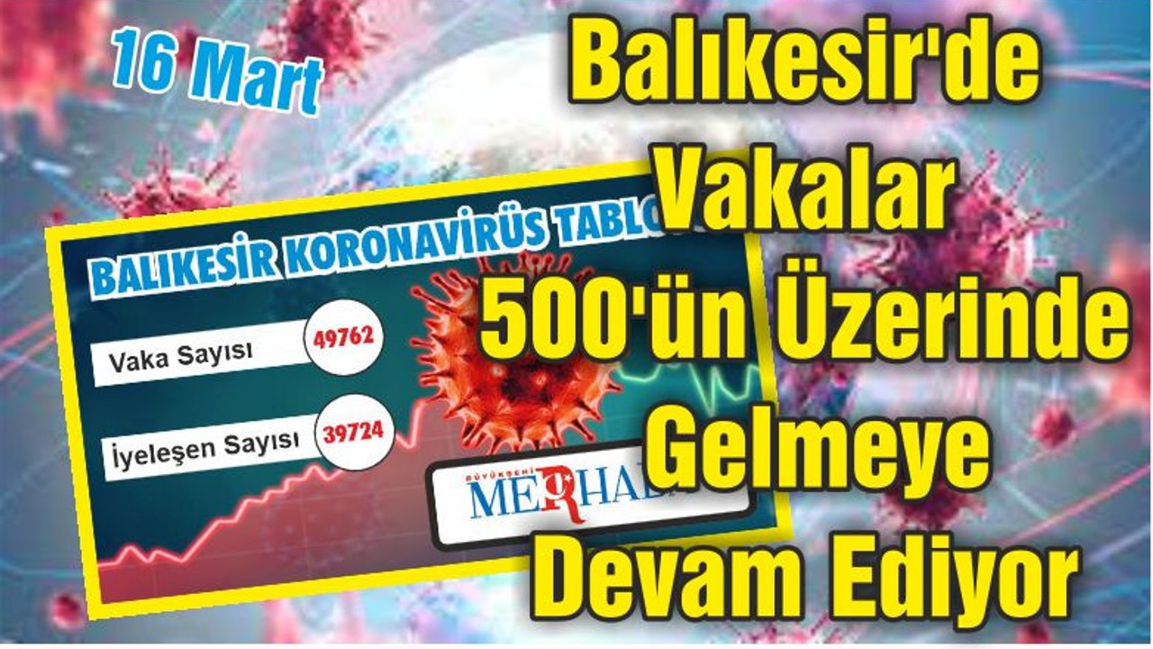 Balıkesir'de Vakalar 500'ün Üzerinde Gelmeye Devam Ediyor