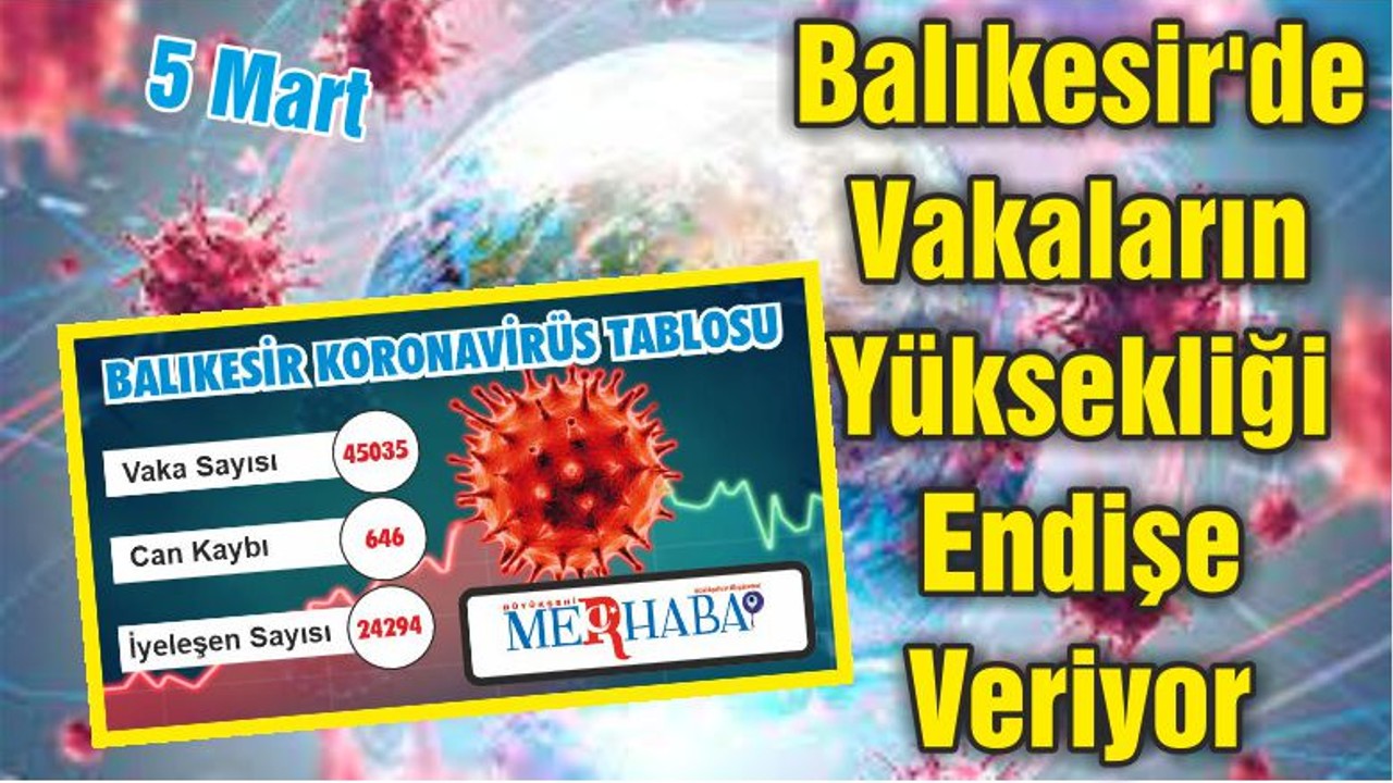Balıkesir'de Vakaların Yüksekliği Endişe Veriyor