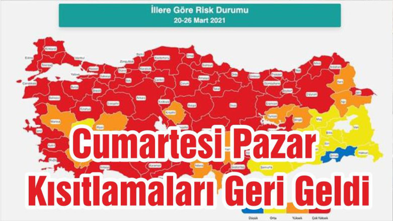 Cumartesi Pazar Kısıtlamaları Geri Geldi