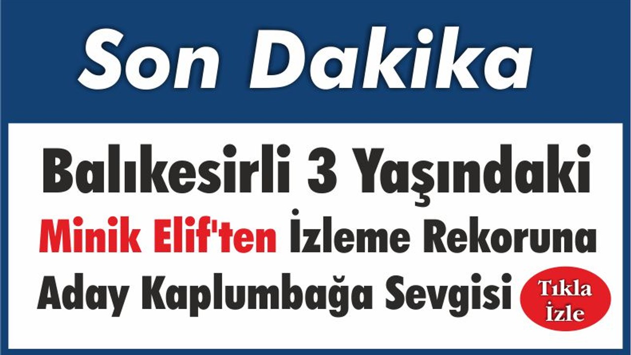 Balıkesirli 3 Yaşındaki Minik Elif'ten İzleme Rekoruna Aday Kaplumbağa Sevgisi