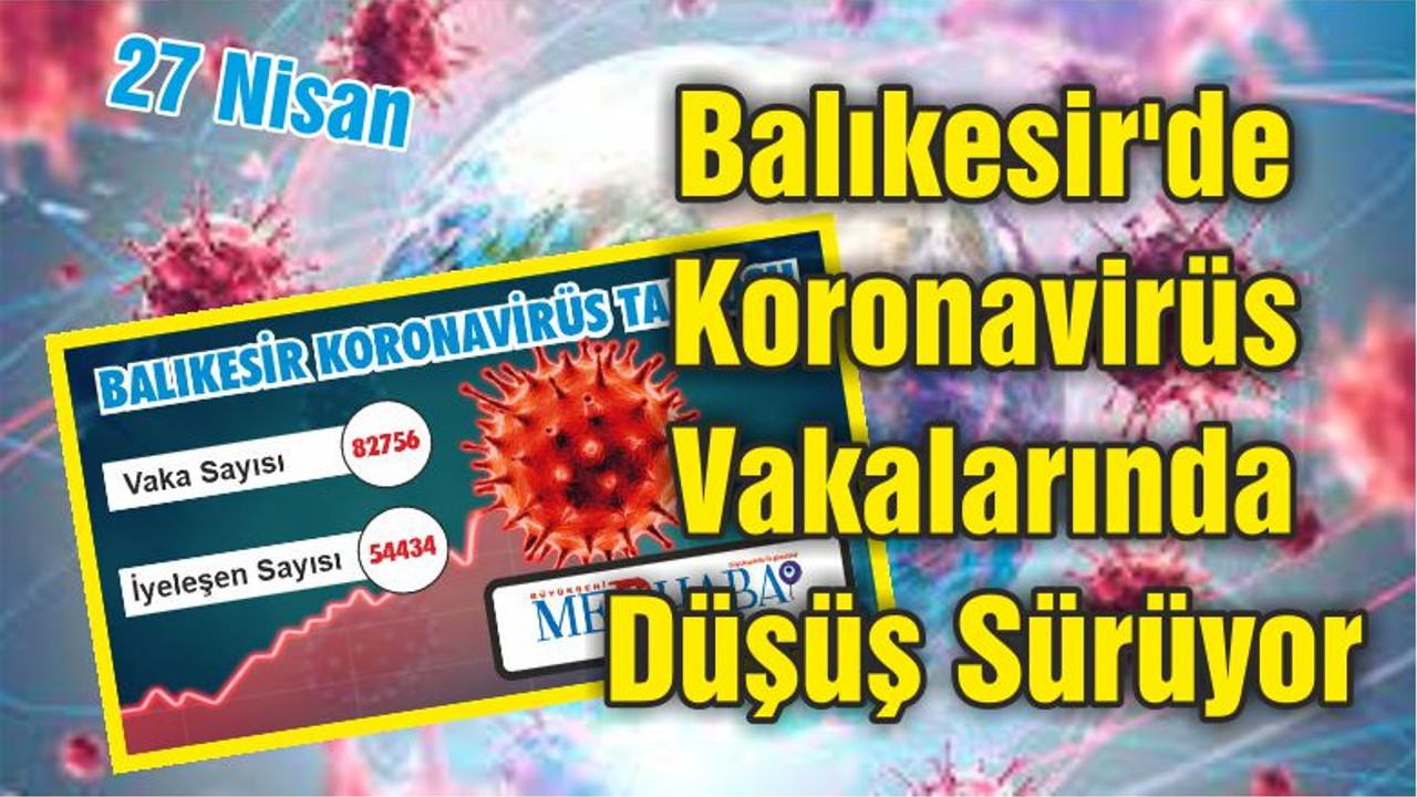Balıkesir'de Koronavirüs Vakalarında Düşüş Sürüyor