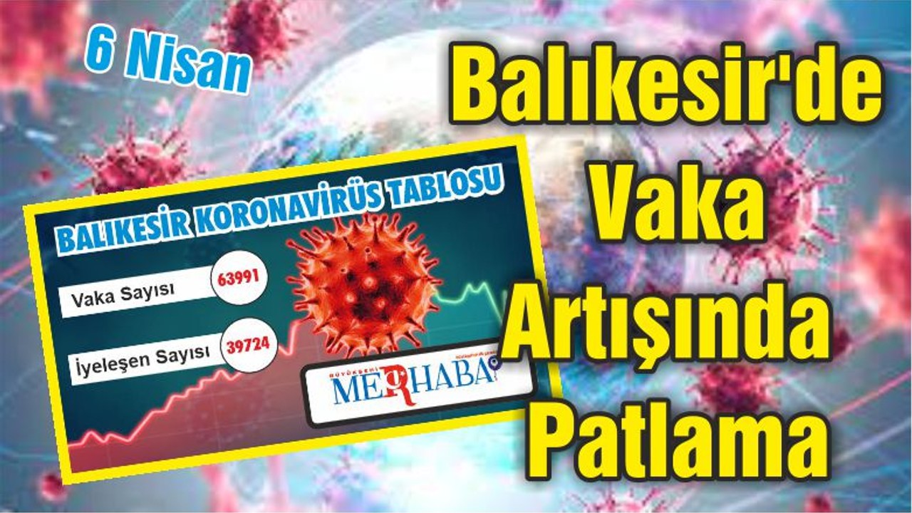Balıkesir'de Vaka Artışında Patlama