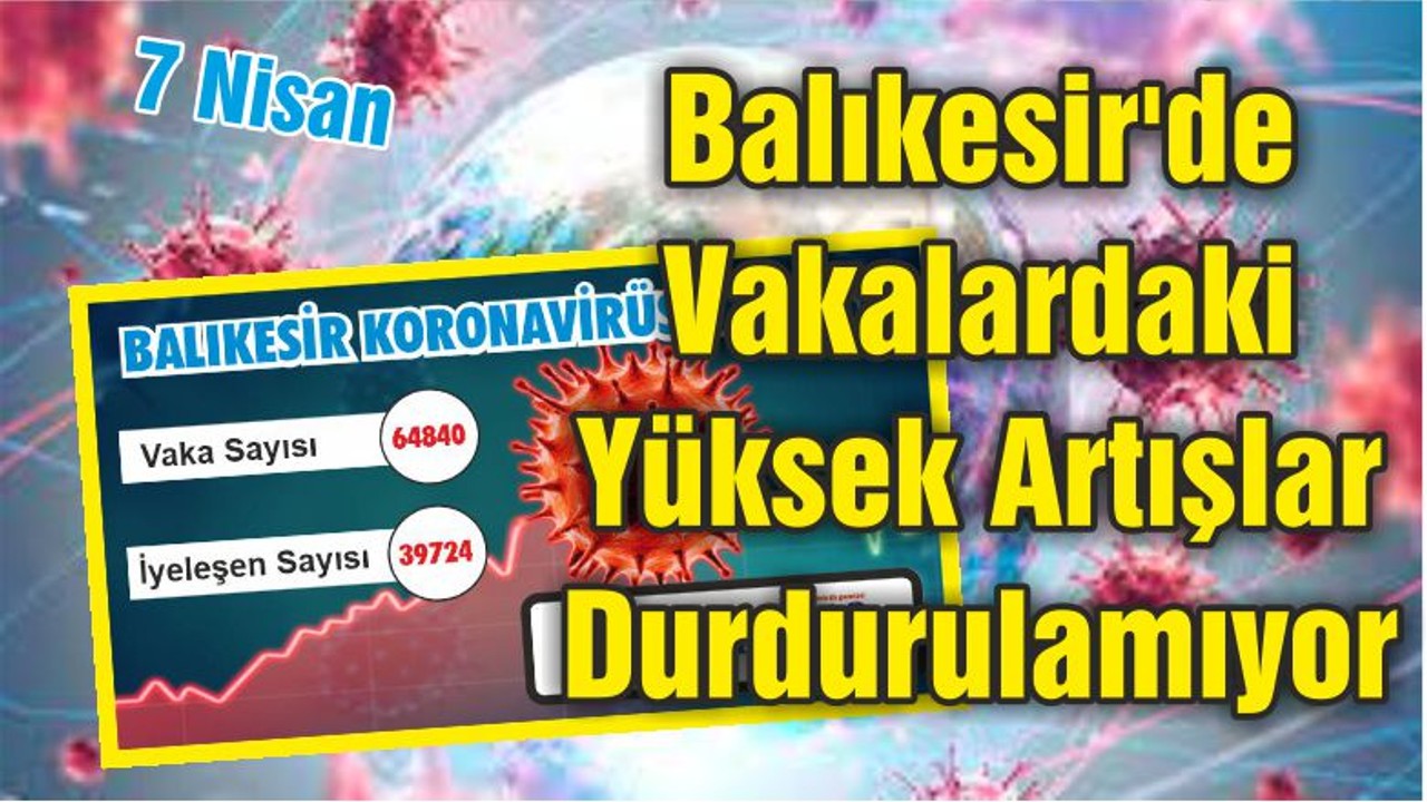 Balıkesir'de Vakalardaki Yüksek Artışlar Durdurulamıyor