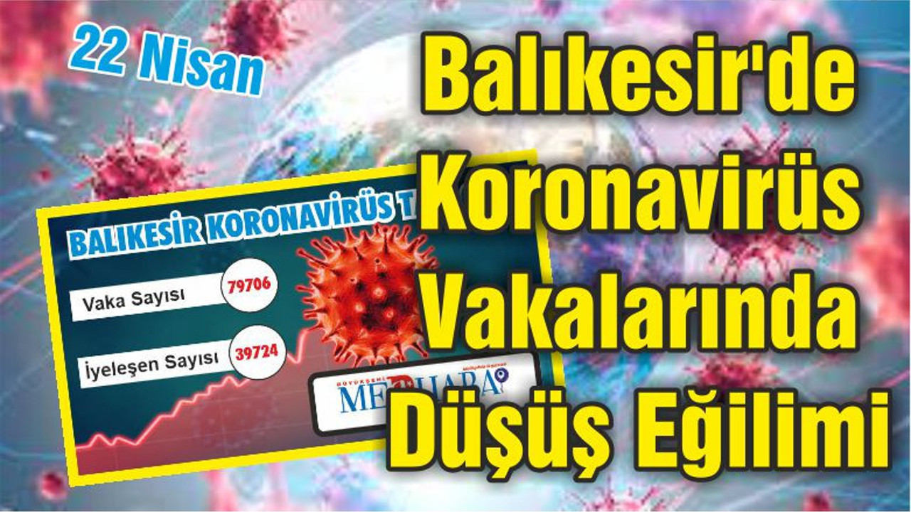 Balıkesir'de Koronavirüs Vakalarında Düşüş Eğilimi