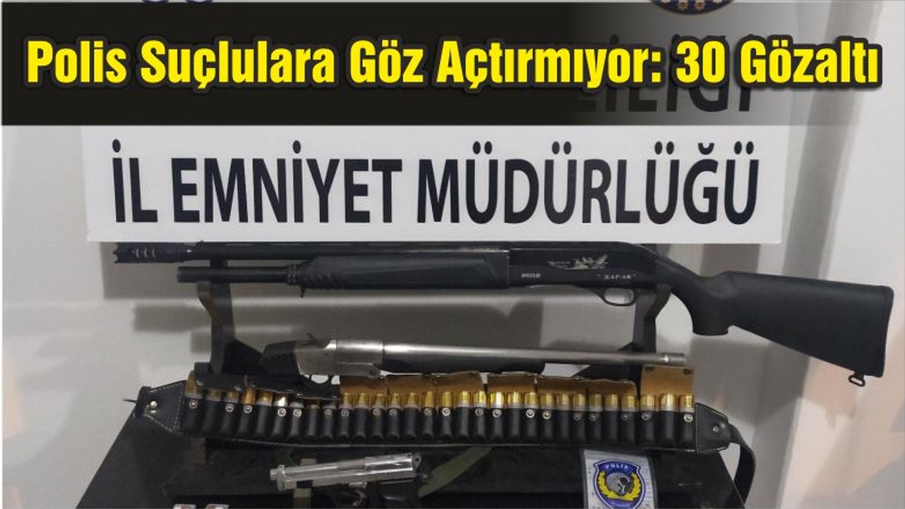 Balıkesir'de Polis Suçlulara Göz Açtırmıyor: 30 Gözaltı
