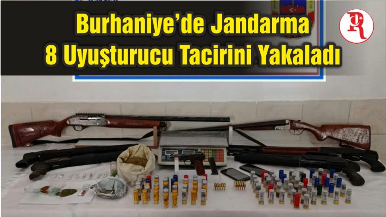Burhaniye’de Jandarma 8 Uyuşturucu Tacirini Yakaladı