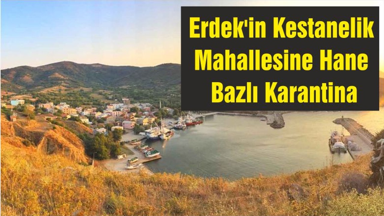 Erdek'in Kestanelik Mahallesine Hane Bazlı Karantina
