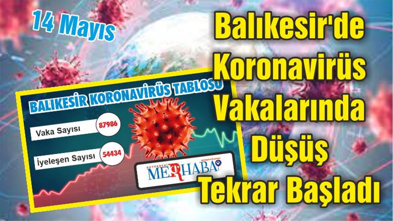 Balıkesir'de Koronavirüs Vakalarında Düşüş Tekrar Başladı