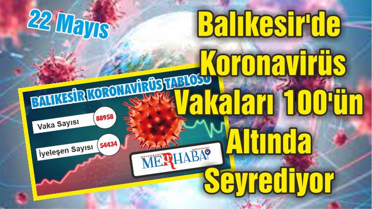 Balıkesir'de Koronavirüs Vakaları 100'ün Altında Seyrediyor