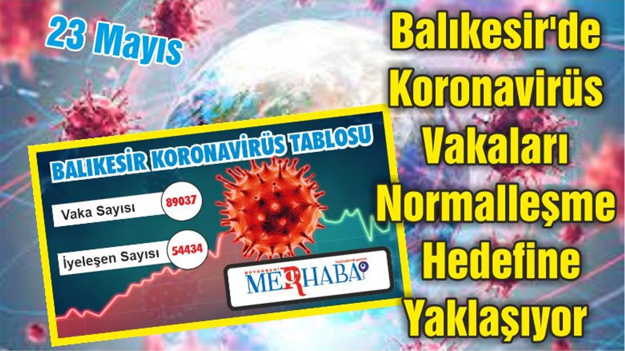 Balıkesir'de Koronavirüs Vakaları Normalleşme Hedefine Yaklaşıyor