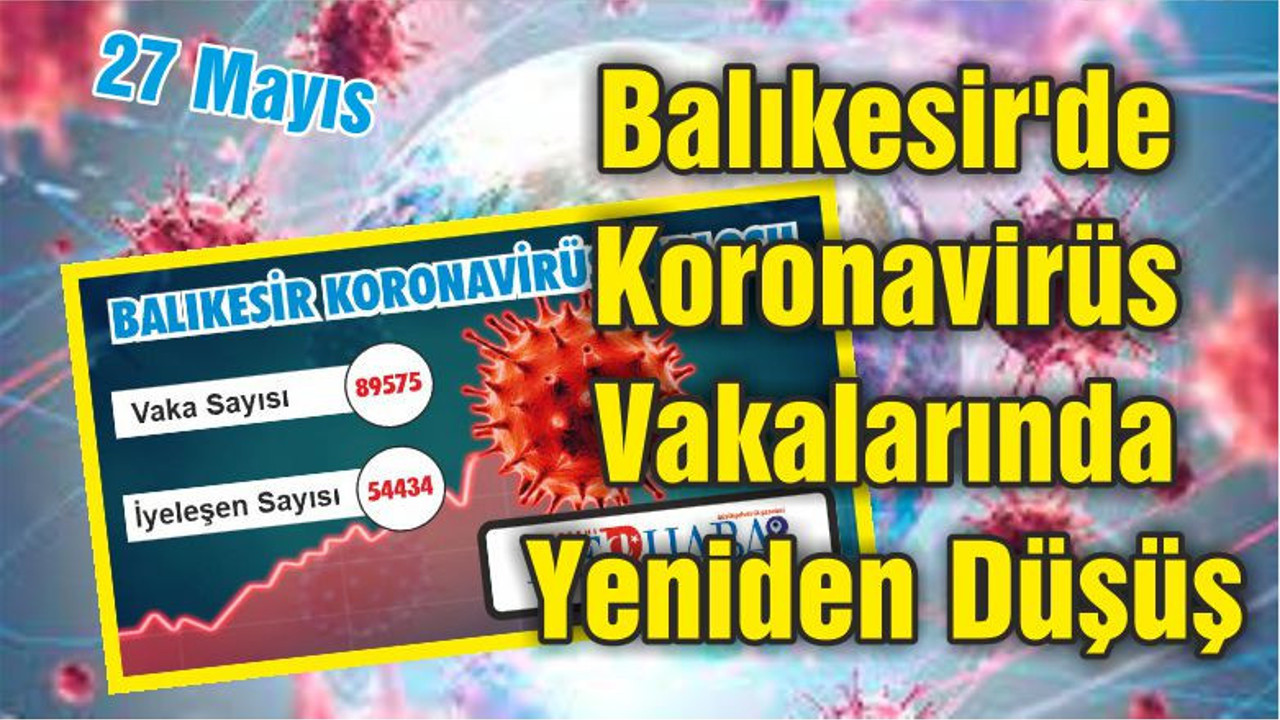 Balıkesir'de Koronavirüs Vakalarında Yeniden Düşüş