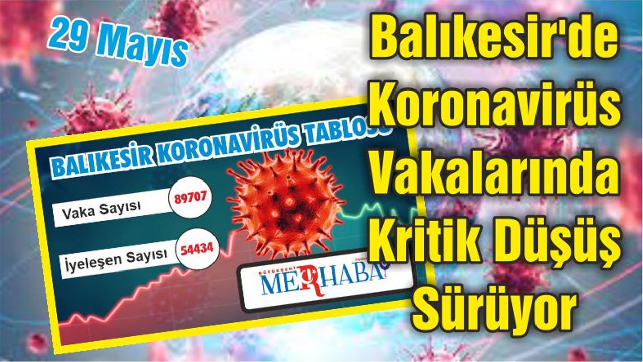 Balıkesir'de Koronavirüs Vakalarında Kritik Düşüş Sürüyor