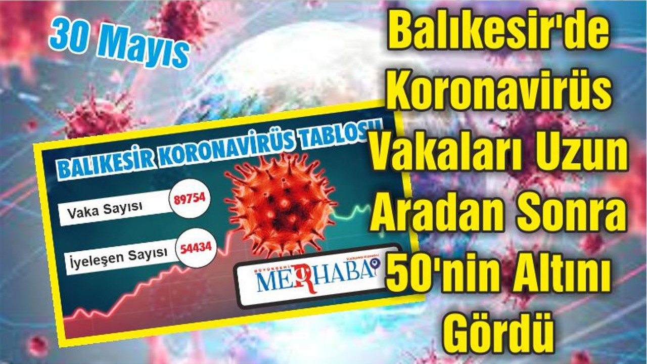 Balıkesir'de Koronavirüs Vakaları Uzun Aradan Sonra 50'nin Altını Gördü