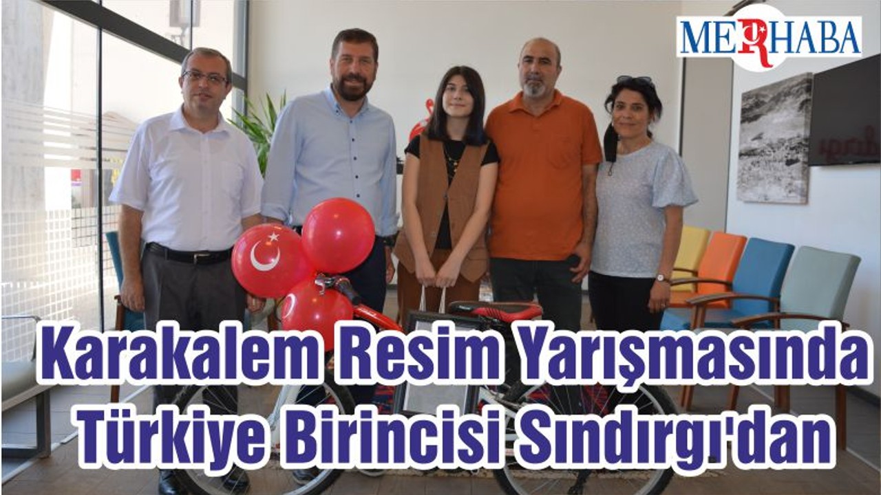 Karakalem Resim Yarışmasında Türkiye Birincisi Sındırgı'dan