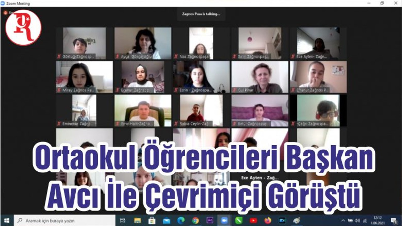 Ortaokul Öğrencileri Başkan Avcı İle Çevrimiçi Görüştü
