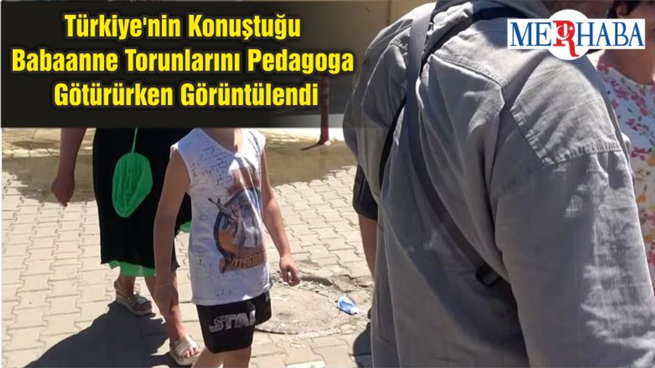 Türkiye'nin Konuştuğu Babaanne Torunlarını Pedagoga Götürürken Görüntülendi