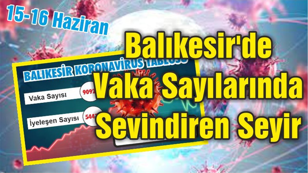 Balıkesir'de Vaka Sayılarında Sevindiren Seyir