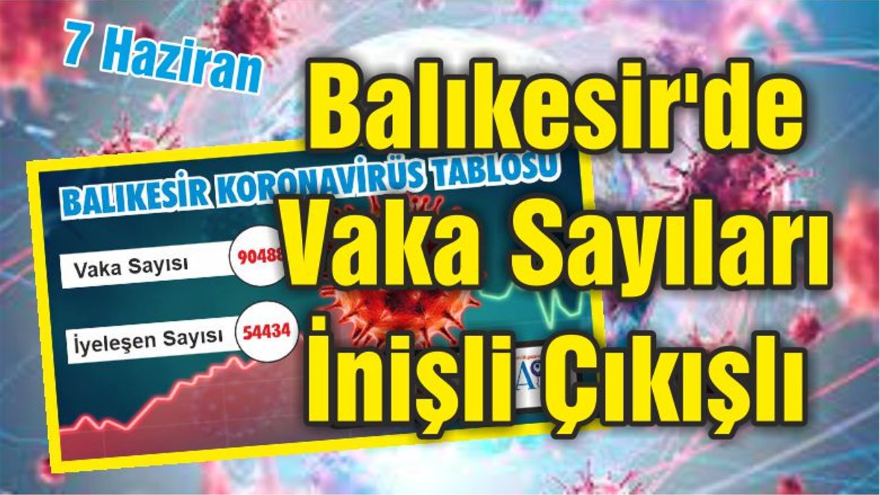 Balıkesir'de Vaka Sayıları İnişli Çıkışlı