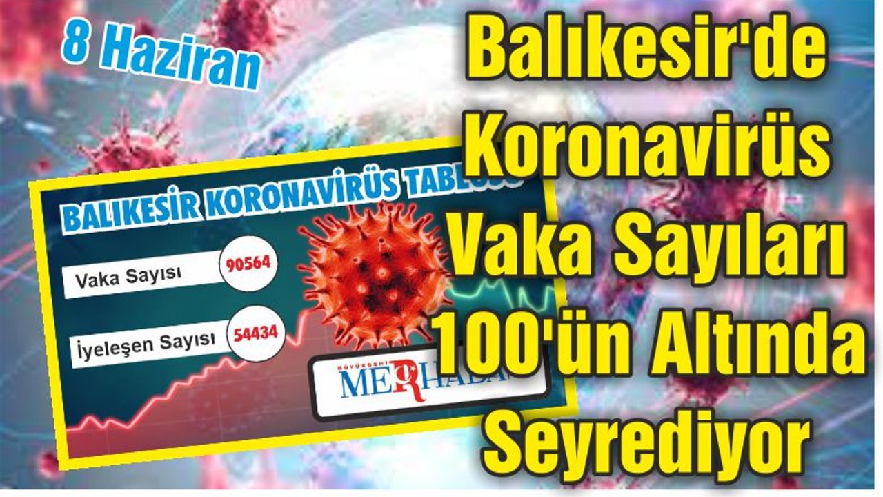 Balıkesir'de Koronavirüs Vaka Sayıları 100'ün Altında Seyrediyor