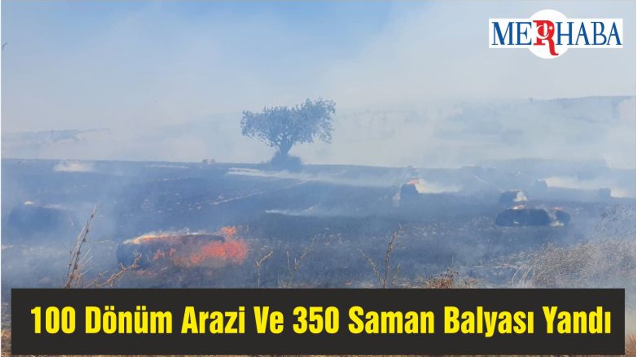 Susurluk'ta 100 Dönüm Arazi Ve 350 Saman Balyası Yandı