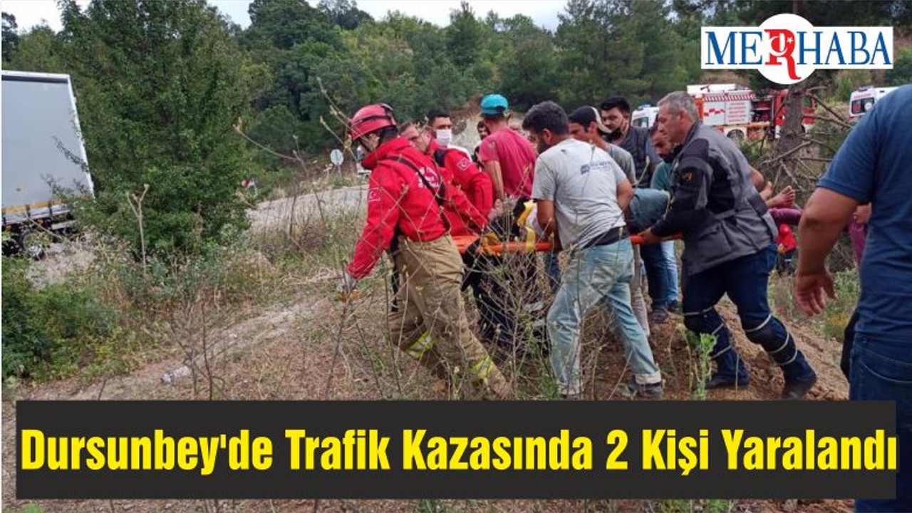 Dursunbey'de Trafik Kazasında 2 Kişi Yaralandı