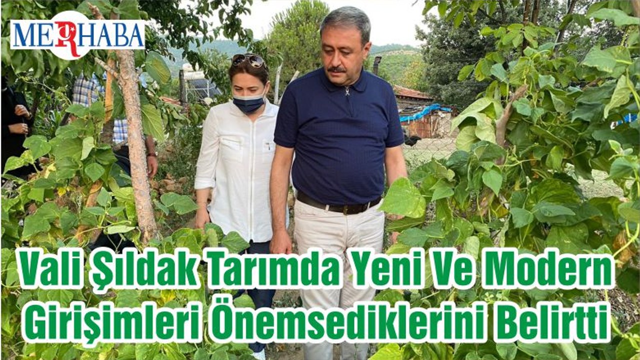 Vali Şıldak Tarımda Yeni Ve Modern Girişimleri Önemsediklerini Belirtti