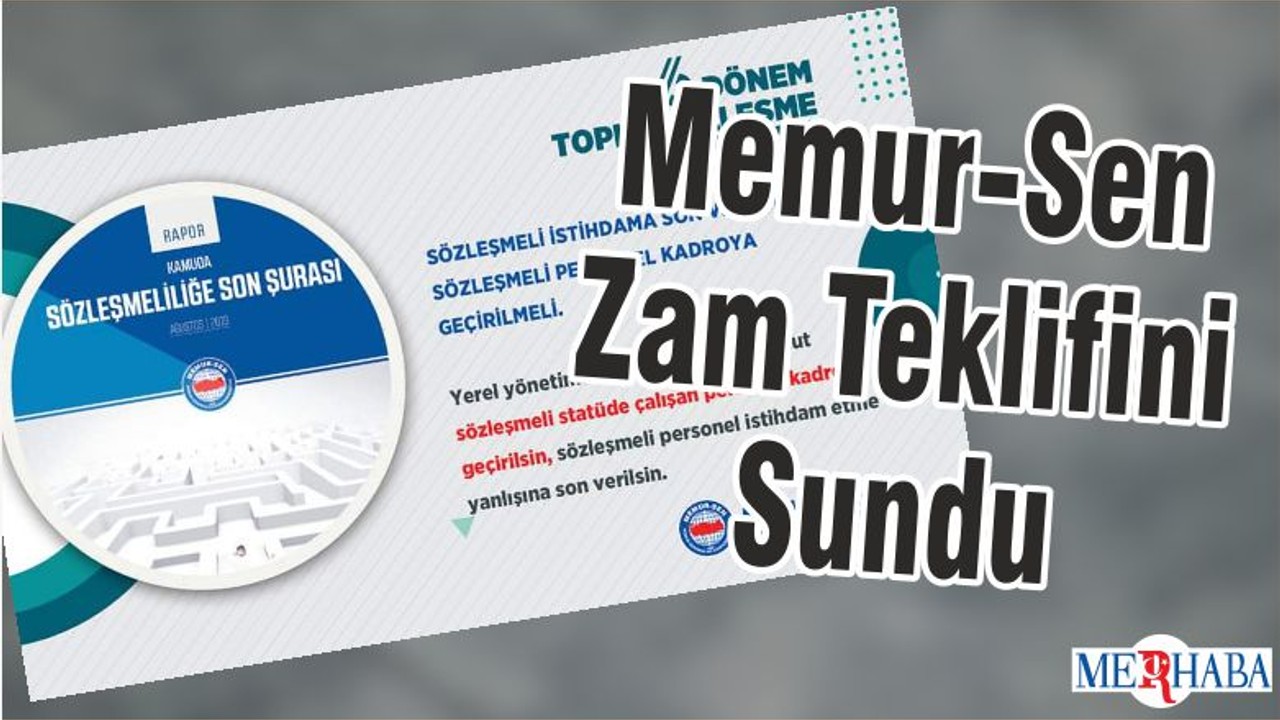 Memur-Sen Zam Teklifini Sundu