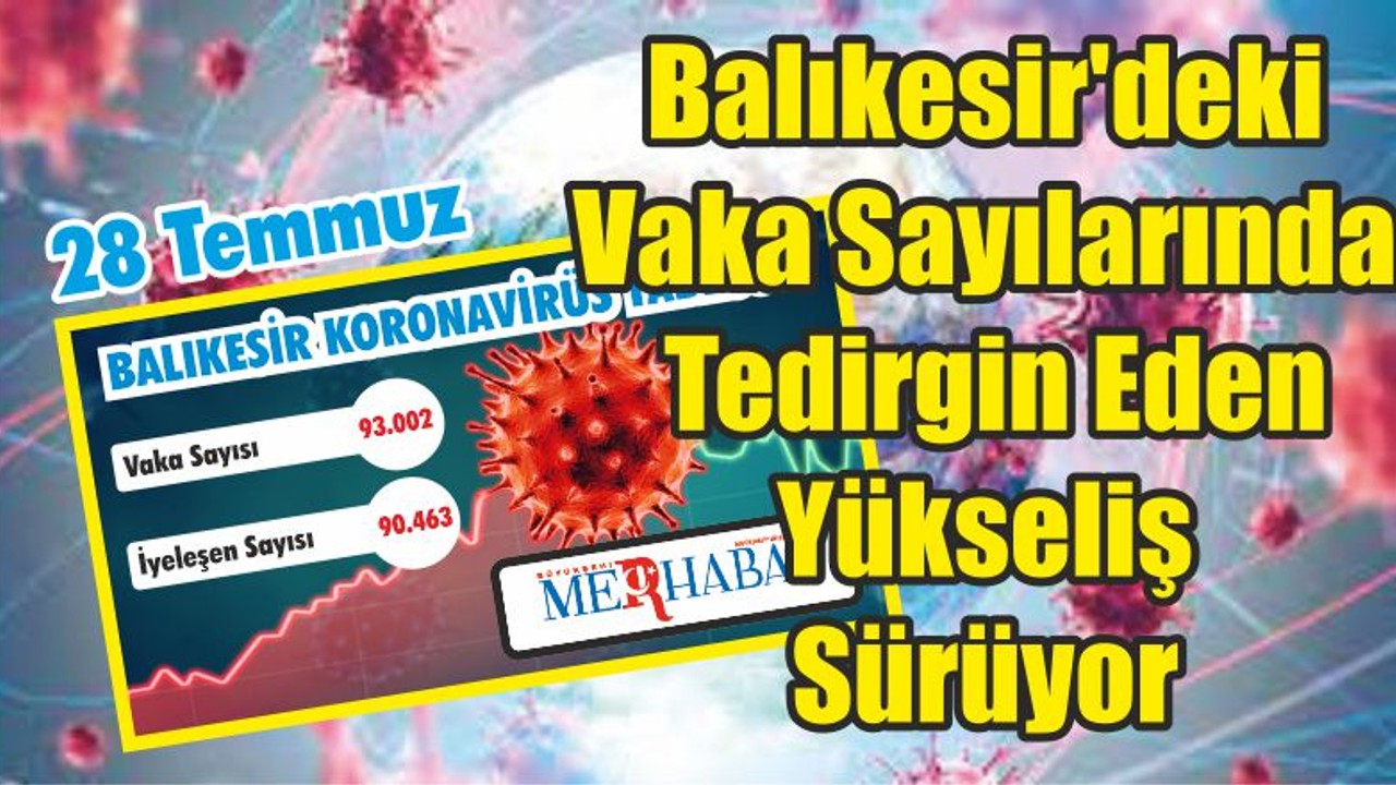 Balıkesir'deki Vaka Sayılarında Tedirgin Eden Yükseliş Sürüyor