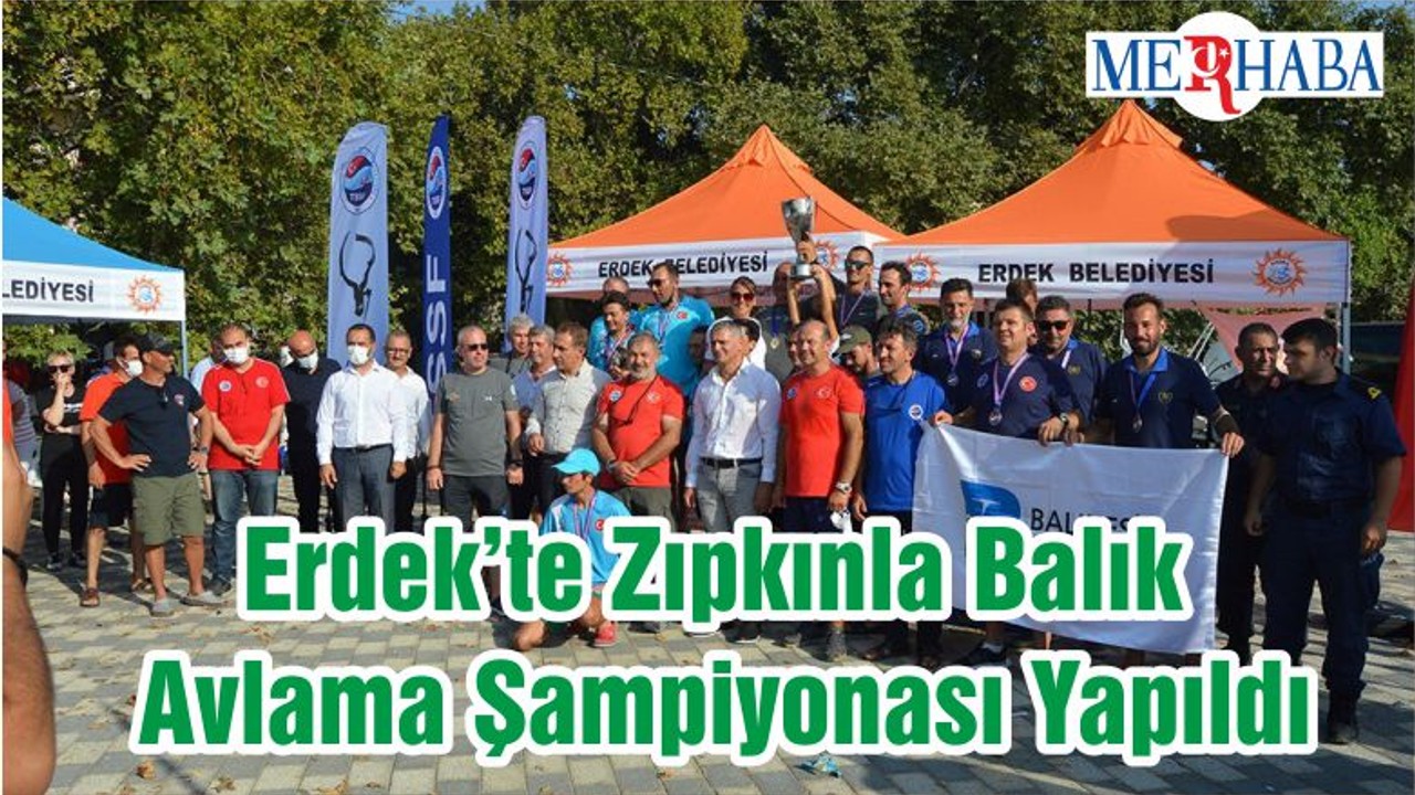 Erdek’te Zıpkınla Balık Avlama Şampiyonası Yapıldı