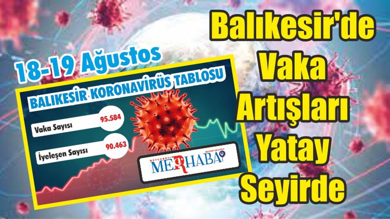 Balıkesir'de Vaka Artışları Yatay Seyirde
