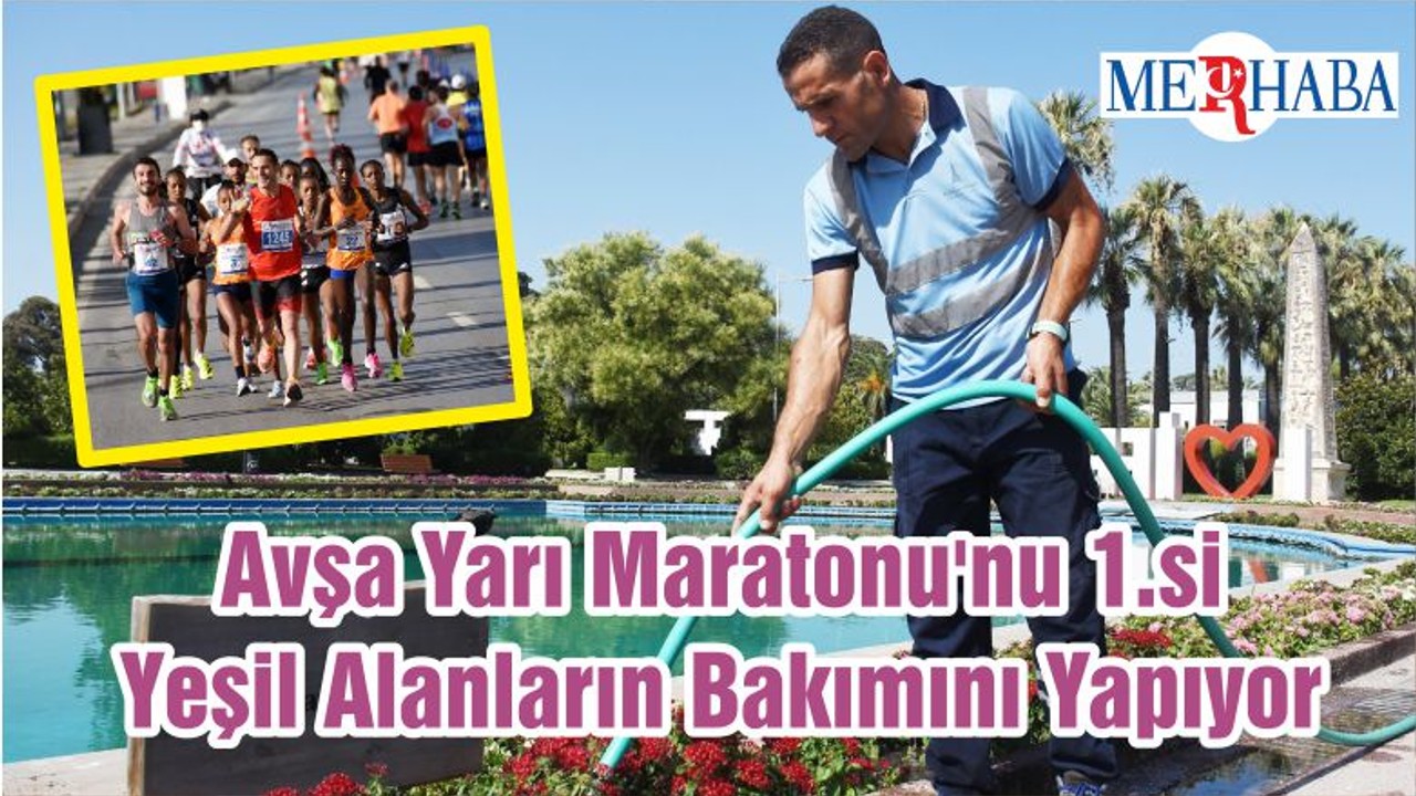 Avşa Yarı Maratonu'nu 1.si Yeşil Alanların Bakımını Yapıyor