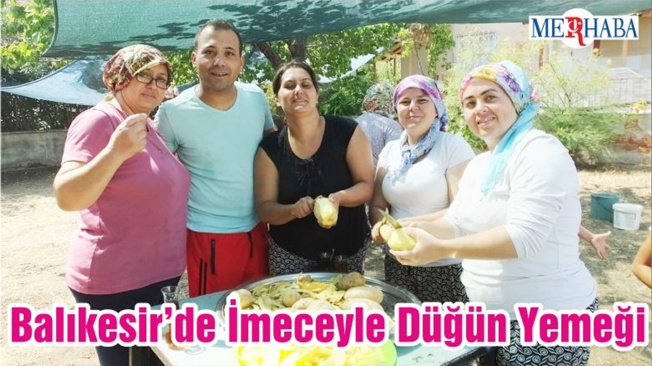 Balıkesir’de İmeceyle Düğün Yemeği