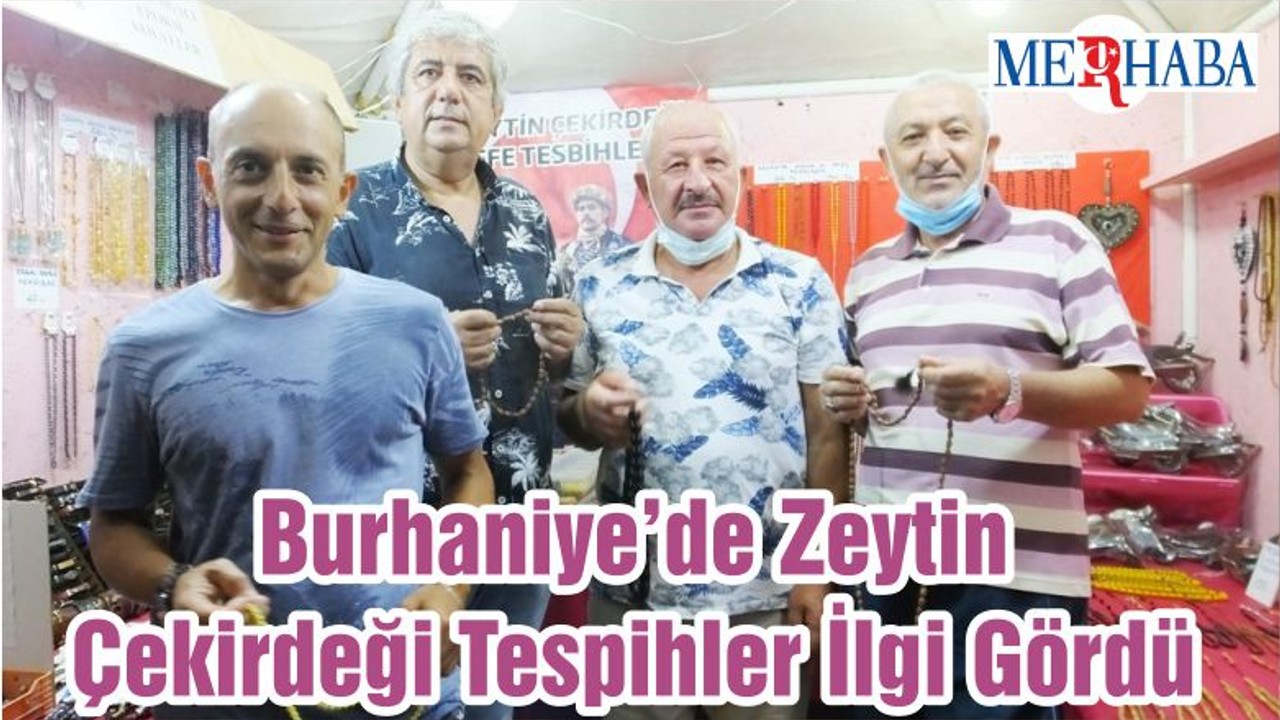 Burhaniye’de Zeytin Çekirdeği Tespihler İlgi Gördü