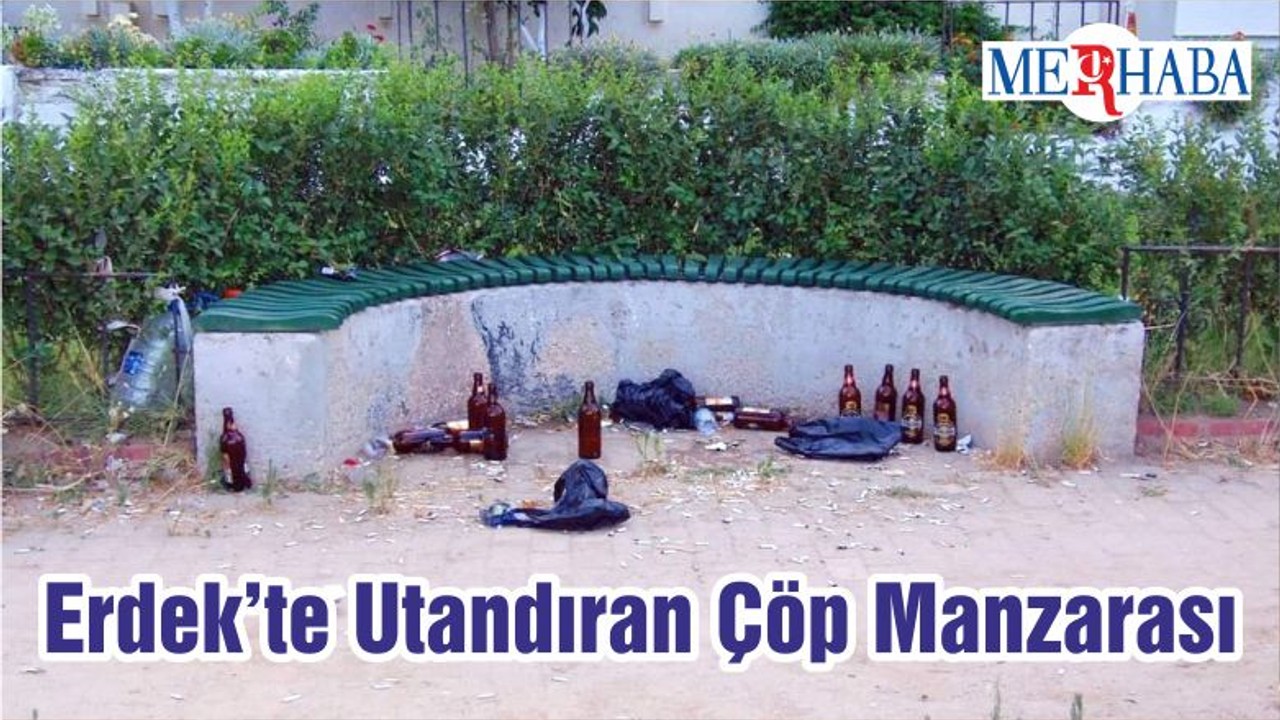 Erdek’te Utandıran Çöp Manzarası