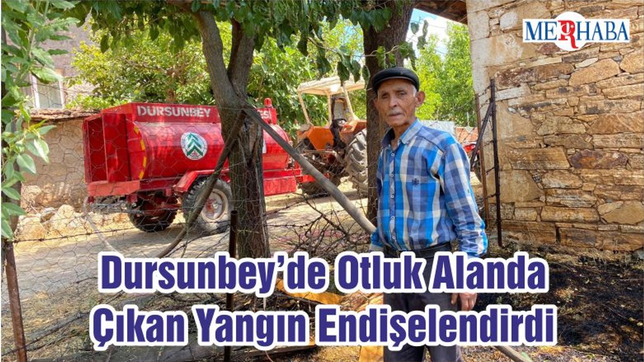 Dursunbey’de Otluk Alanda Çıkan Yangın Endişelendirdi