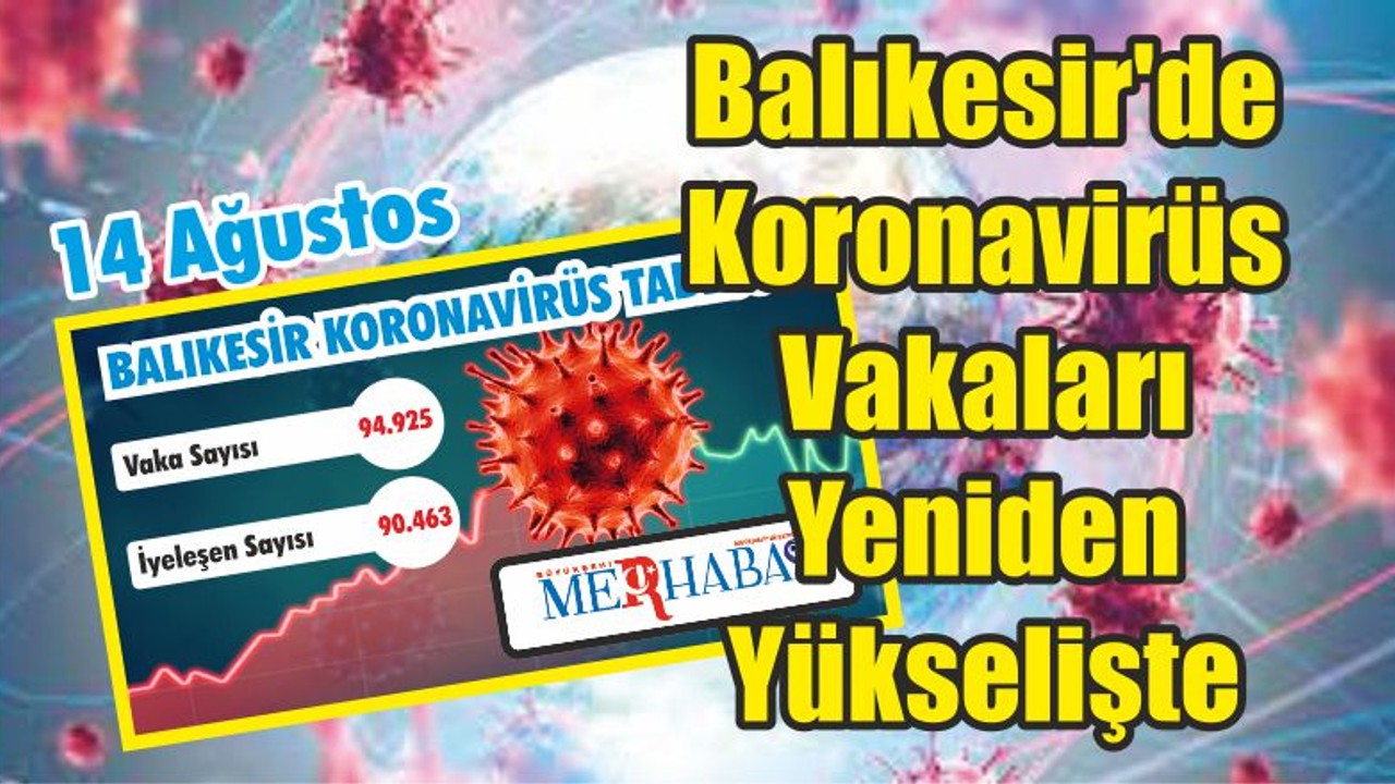 Balıkesir'de Koronavirüs Vakaları Yeniden Yükselişte
