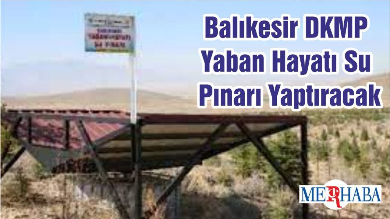 Balıkesir DKMP Yaban Hayatı Su Pınarı Yaptıracak