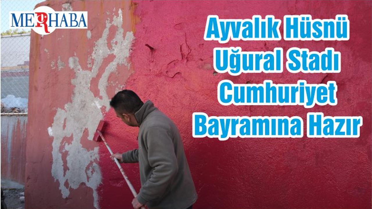 Ayvalık Hüsnü Uğural Stadı Cumhuriyet Bayramına Hazır