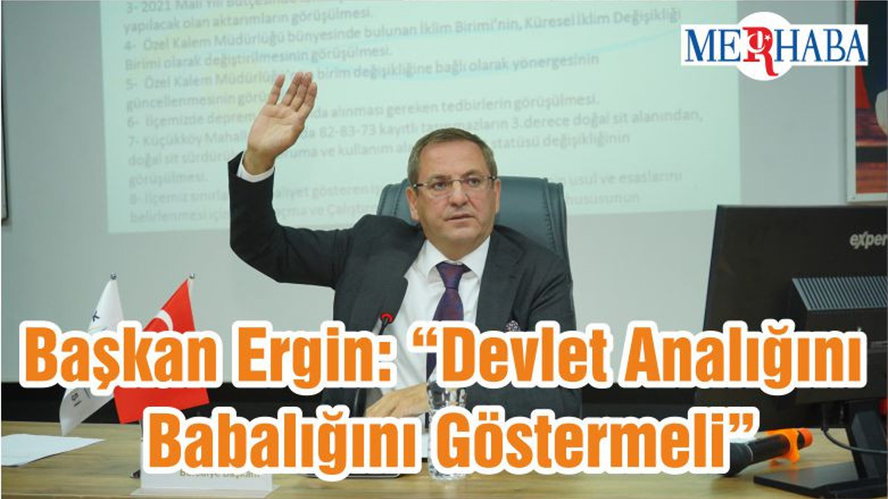 Başkan Ergin: “Devlet Analığını Babalığını Göstermeli”