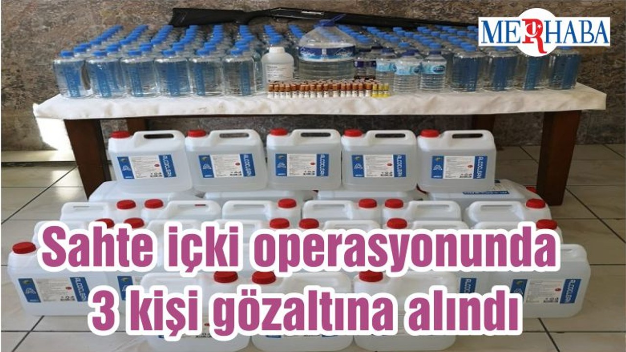 Balıkesir'de sahte içki operasyonunda 3 kişi gözaltına alındı