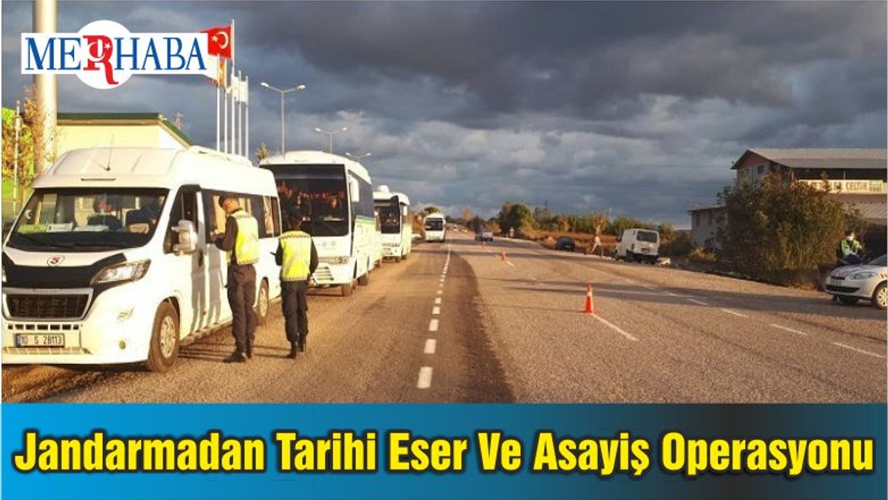 Balıkesir'de Jandarmadan Tarihi Eser Ve Asayiş Operasyonu