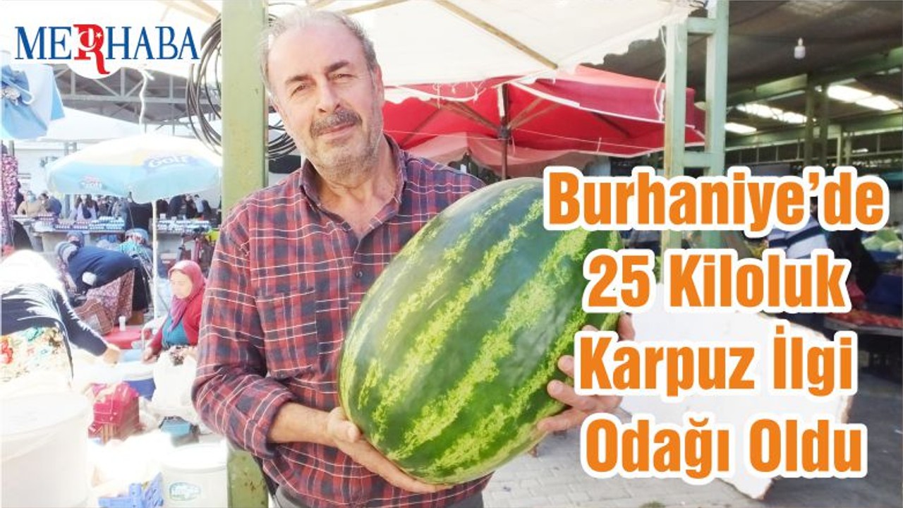 Burhaniye’de 25 Kiloluk Karpuz İlgi Odağı Oldu