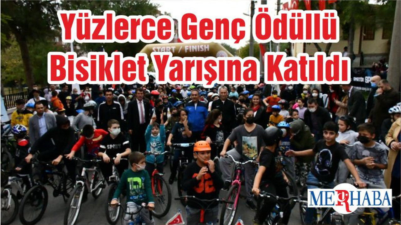 Yüzlerce Genç Ödüllü Bisiklet Yarışına Katıldı