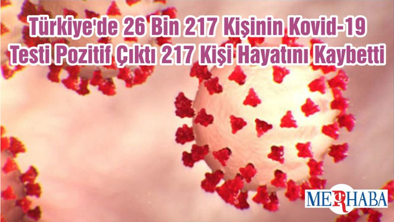 Türkiye'de 26 Bin 217 Kişinin Kovid-19 Testi Pozitif Çıktı 217 Kişi Hayatını Kaybetti
