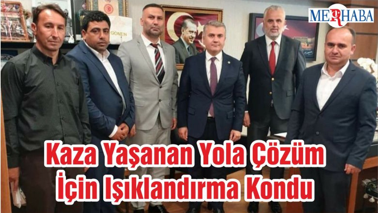Kaza Yaşanan Yola Çözüm İçin Işıklandırma Kondu