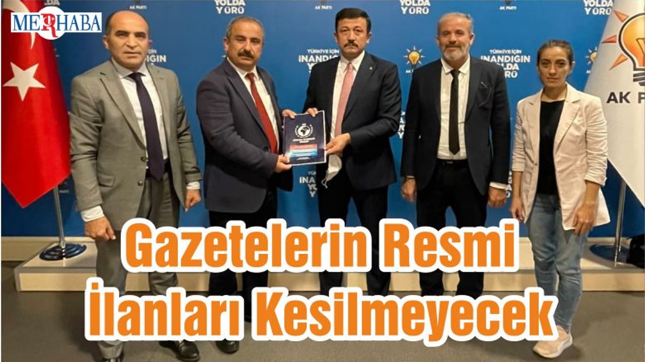 Gazetelerin Resmi İlanları Kesilmeyecek