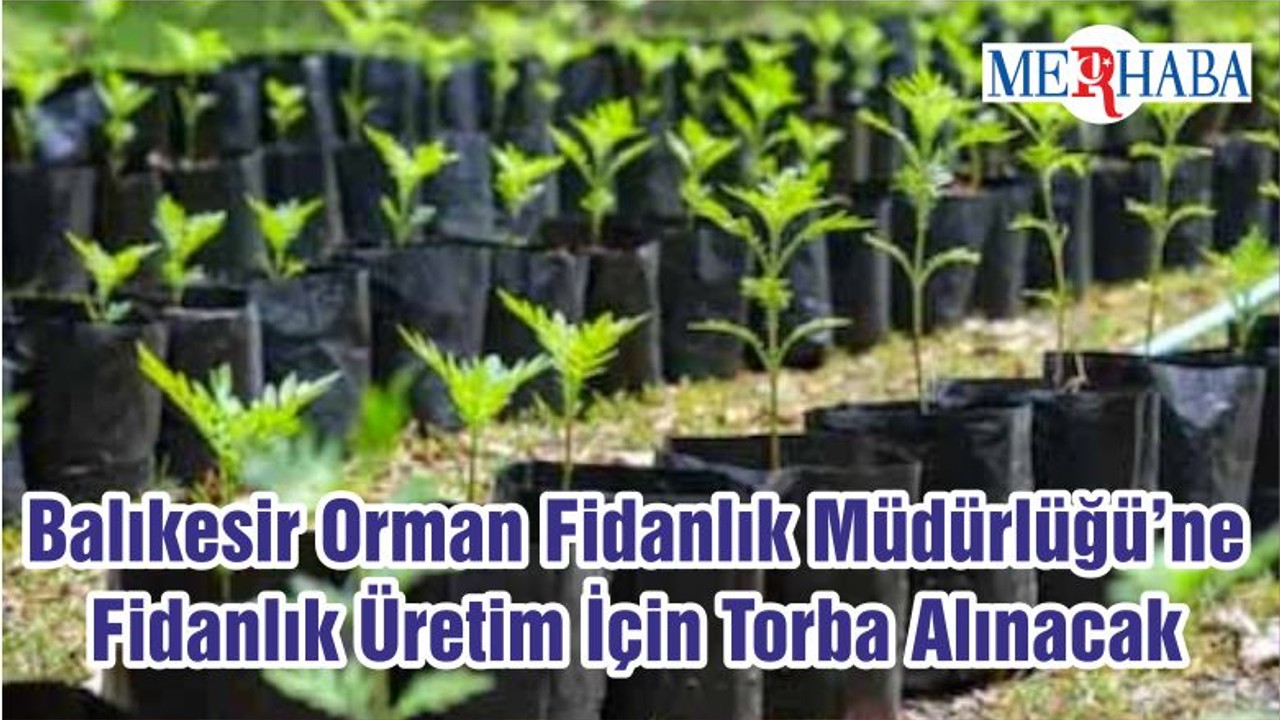 Balıkesir Orman Fidanlık Müdürlüğü’ne Fidanlık Üretim İçin Torba Alınacak